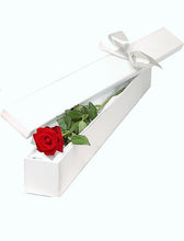 Valentine's Day Single Red Rose White Box